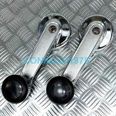 Datsun 120y B210 window door handle crank chrome black 2 PCS Foto 1 de 2