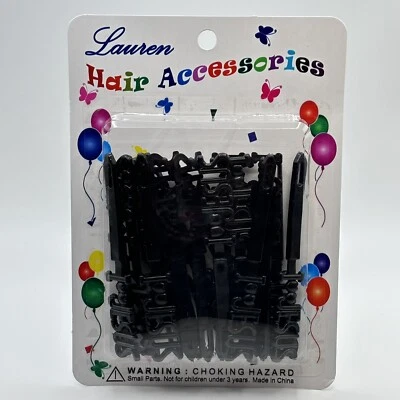 Заколки для волос I Love Jesus - 20 шт. черные - защелкивающиеся для девочек детей - Изображение 1 из 3