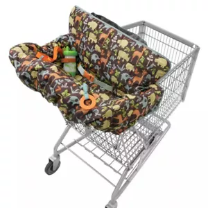 Carro de compras y cubierta para silla alta compacta 2 en 1 estampado vintage #204-107A - Imagen 1 de 7