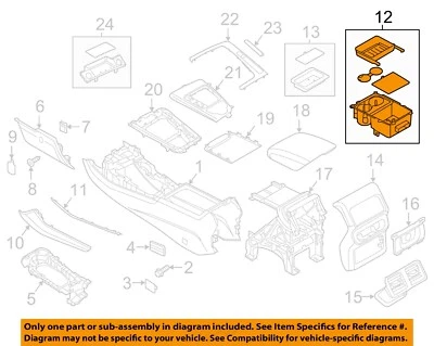 AUDI OEM 18-22 Q5 PHEV,Q5,SQ5 Console Console-Cup Holder 80A8649816PS - Image 1 of 2