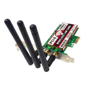 450Mbps Carte Réseau Sans Fil WiFi PCI-E LAN Carte Antennes PC de Bureau - Imagen 1 de 3