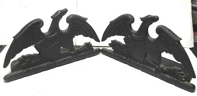 Pair of 1952 Virginia Metalcrafters Spread Eagle cast iron bookends  - Image 1 of 4