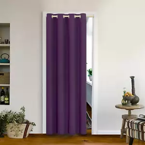 Blackout Door Curtains for Bedroom Grommet Top Closet Curtain for Doorway Therma - Picture 1 of 9
