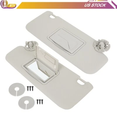 Pair Set Left+Right Sun Visor with Mirror Gray For Chevrolet Cruze 2016-2017 Foto 1 de 4