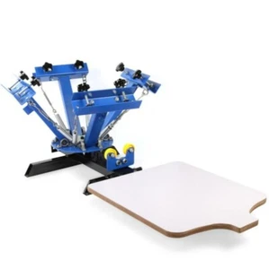 Screen Printing Machine Press 4 Color 1 Station Silk Screen Printing Machine - Picture 1 of 15