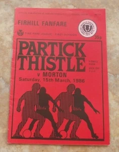 1985-86 (Mar) Partick Thistle v Morton - Scottish Division One - Picture 1 of 2
