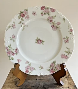 Haviland 9" Luncheon Plate(s) Schleiger 39F Ranson Blank 1 Pink Roses - Picture 1 of 6