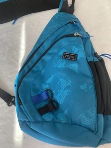 Mixi Sling Single-Strap Shoulder Crossbody Backpack Bag 16" Blue Travel Office - Picture 1 of 9