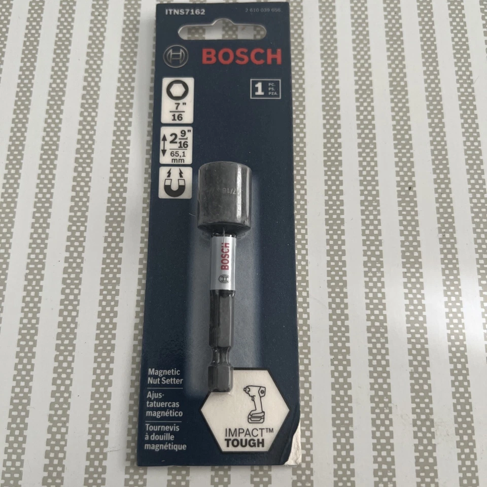 Bosch 2610039656 7/16" Hex Magnetic Nut Setter, 2-9/16" Length, ITNS7162 - Image 1 of 4