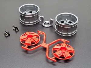 TAMIYA R/C PORSCHE RSR FELGEN 1:10 BI-COLOR (ROT / GRAU) 2-TEILIG 30MM - Bild 1 von 2