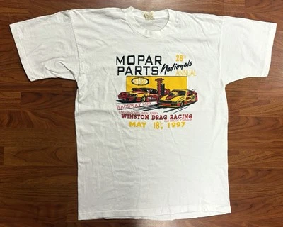 复古 1997 年 Mopar 零件 Winston Drag Race T 恤:XL — 第 1/4 张图片