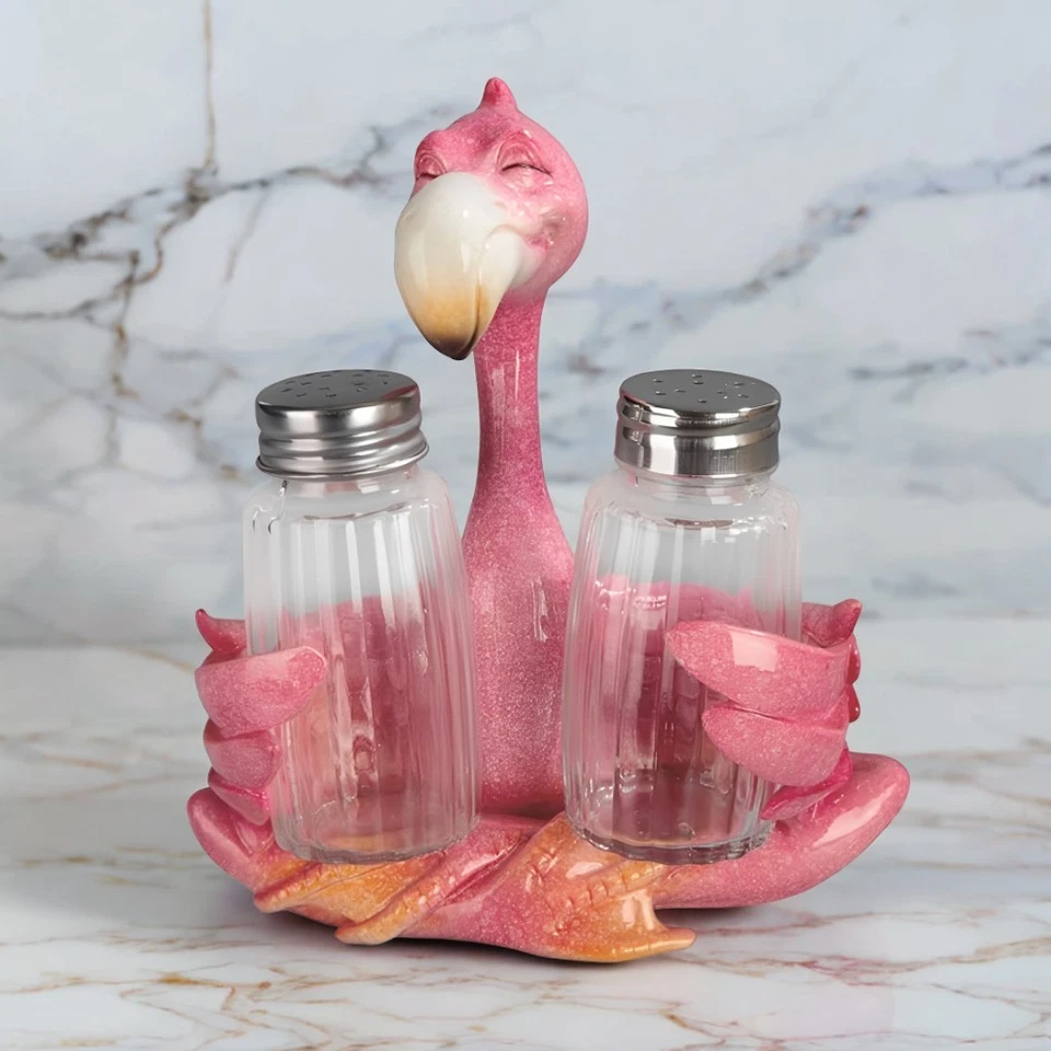 6"H Flamingo Salt & Pepper Shakers Ornament Home Decor Unique Gift