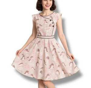 RETROLICIOUS Pinguin Eisbär Iglu Fisch Neuheit Druck Fit Flare Retro Kleid XL - Bild 1 von 11