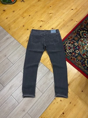 Jeans Jacob Cohen Estilo Italiano 688 Rayas Texturizado Gris Algodón Talla 38 Foto 1 de 4