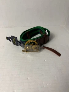 Polo Ralph Lauren Cintura Equitazione "Polo Player" Tela Pelle Uomo Taglia 42 - Foto 1 di 6