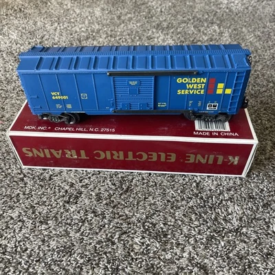 K-Line O/027 Golden West Service Single Door Freight Train Box Car K649001 Rare - Image 1 of 4