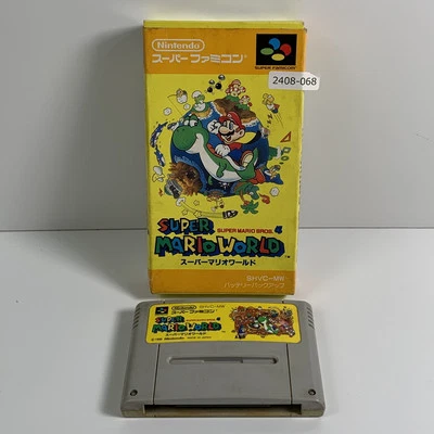 SNES Super Mario World Boxed Working NTSC-J Japan 2408-068 - Image 1 of 4