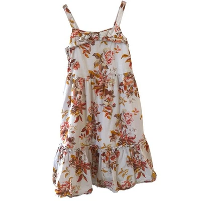 Vestido floral sin mangas Janie And Jack para niñas talla 4 línea A otoño otoño vacaciones Foto 1 de 4