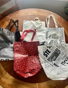 Lote de 5 bolsas de compras grandes reutilizables Lululemon - Imagen 1 de 8