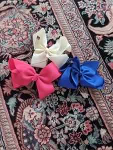 Pink White And Blue USA Colored Bows - Picture 1 of 8