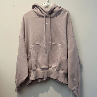 Sudadera con capucha para mujer Nike de gran tamaño Swoosh central grande púrpura claro Foto 1 de 3