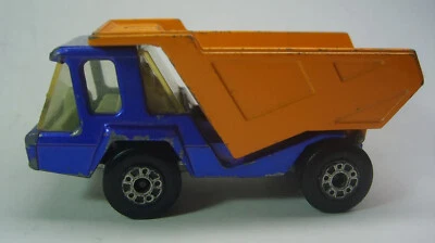 Camión de volteo 1:88 Lesney England Matchbox Superfast No.23 azul profundo y naranja Atlas Foto 1 de 4