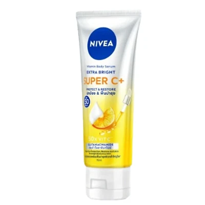 NIVEA Super C+ Suero Corporal Extra Brillante SPF50+++ – Loción Protectora Solar Vitamina C Foto 1 de 4