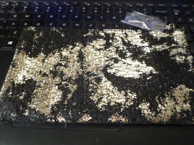 BOLSO COSMÉTICO CON CREMALLERA MAC MAQUILLAJE DORADO Y NEGRO 20 X 11 CM CON TIRADOR DE CADENA ESTRELLA Foto 1 de 4