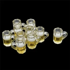 10PC Dollhouse 1:12 Scale Miniature Beer mugs Resin Cups Bar Party Accessories - Picture 1 of 3