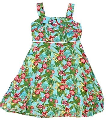 435 Vestido Matilda Jane Niñas 10 Tropical Floral Sol Usado en Excelente Condición Foto 1 de 4