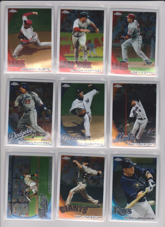 2010 Topps Chrome Baseball pick base stars RC rookie insert Hall Of Famers NM - Image 1 of 1