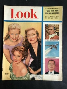 Look Magazine August 14 1951 International Starlets - B-47 Bomber - Picture 1 of 2