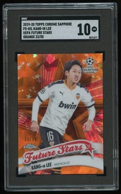 2019 Topps Chrome Sapphire Future Stars Orange Kang-In Lee RC #FS-KIL /50 SGC 10 - Image 1 of 2