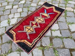 Small Rug Door Mat Bath Mat Wool Rug Oushak Rug Traditional Rug Floor Rug - Picture 1 of 8