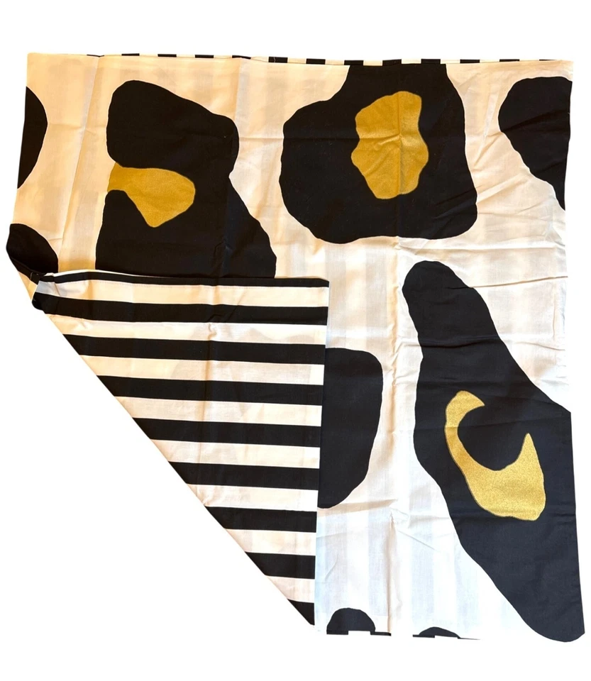 Fronha Pottery Barn Teen Emily & Meritt tamanho grande falsa leopardo ouro preto - Imagem 1 de 4