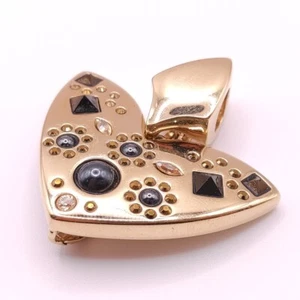 ⭐ Pierre Lang Anhänger Charm Halskette Kette Gold Collier Perle Stein 239 ⭐ - Bild 1 von 3