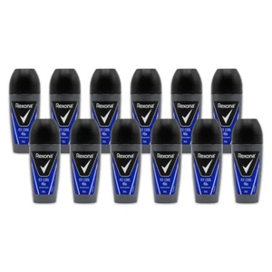 12x Rexona 50ml Antiperspirant Mens Roll On Deodorant 48h Protection Ice Cool - Picture 1 of 4