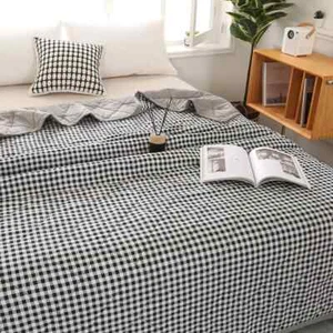 A Solid Color Spring/summer Washed Quilted Blanket Bed Cover Double Quilted - Picture 1 of 22