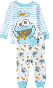 Sesame Street Cookie Monster Baby Boys 2 Piece Sleepwear Pajama Set (18 Months) - Picture 1 of 2