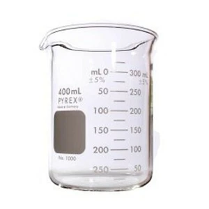 400ml Glass Beaker, Griffin Low Form, Graduated, PYREX 1000-400 (Pack 12) - Picture 1 of 1
