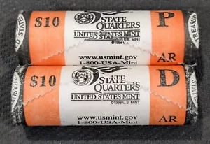 2003 P & D Arkansas State Quarter US Mint Uncirculated Roll Sealed - Picture 1 of 3