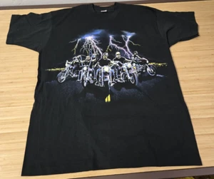 Vintage Motorcycle Thunder Lightning Shirt Men's 2XL Single Stitch USA - Picture 1 of 8