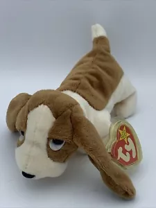 Peluche Ty Beanie Baby Tracker the Basset Hound perro con etiqueta - P.E. Pellets 1997 - Imagen 1 de 1