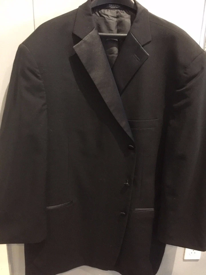  Chaqueta de Esmoquin Para Hombre Tradicional Negra Chaps Ralph Lauren 3 Botones Foto 1 de 1