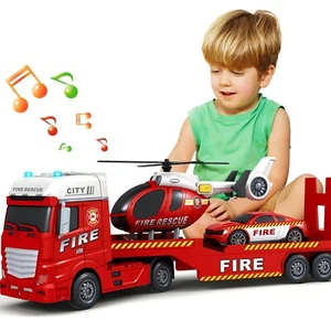 Kids Toys for 3 4 5 6 7 8 Years Old Boys, 15" Fire Truck Toy with Lights, Sou... - Picture 1 of 7