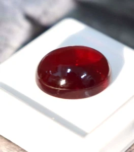 Best Quality Blood Red Ruby 15.40 Ct Approximate Faceted Cabochon Shape Gemstone - Picture 1 of 7