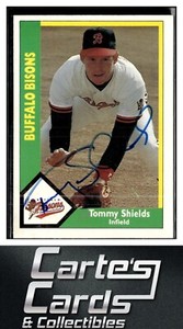 Tommy Shields 1990 CMC Buffalo Bisons #21 TTM/IP Signed Autographed