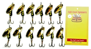Beste Qualität Inline Forellen Spinner 3/16 OZ Barsch Spinner schwarz gelbe Punkte USA - Bild 1 von 3