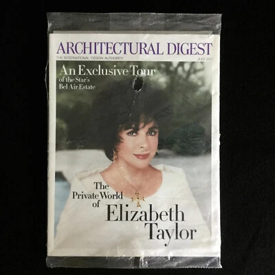 Elizabeth Taylor Architectural Digest Mag The Private World Of..July 2011 SEALED - Image 1 of 4