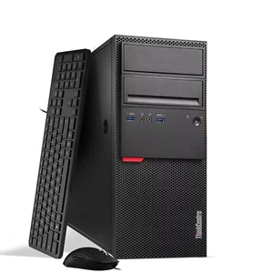 Lenovo Tower ThinkCentre Desktop PC Intel i5-6500 16GB 512GB SSD 1TB Win 10 Pro - Picture 1 of 6